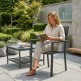 MultiGarden Σετ 2 καρέκλες κήπου για βεράντα ή μπαλκόνι, ατσάλι και HDPE, γκρι, MultiGarden YC-051KD-4