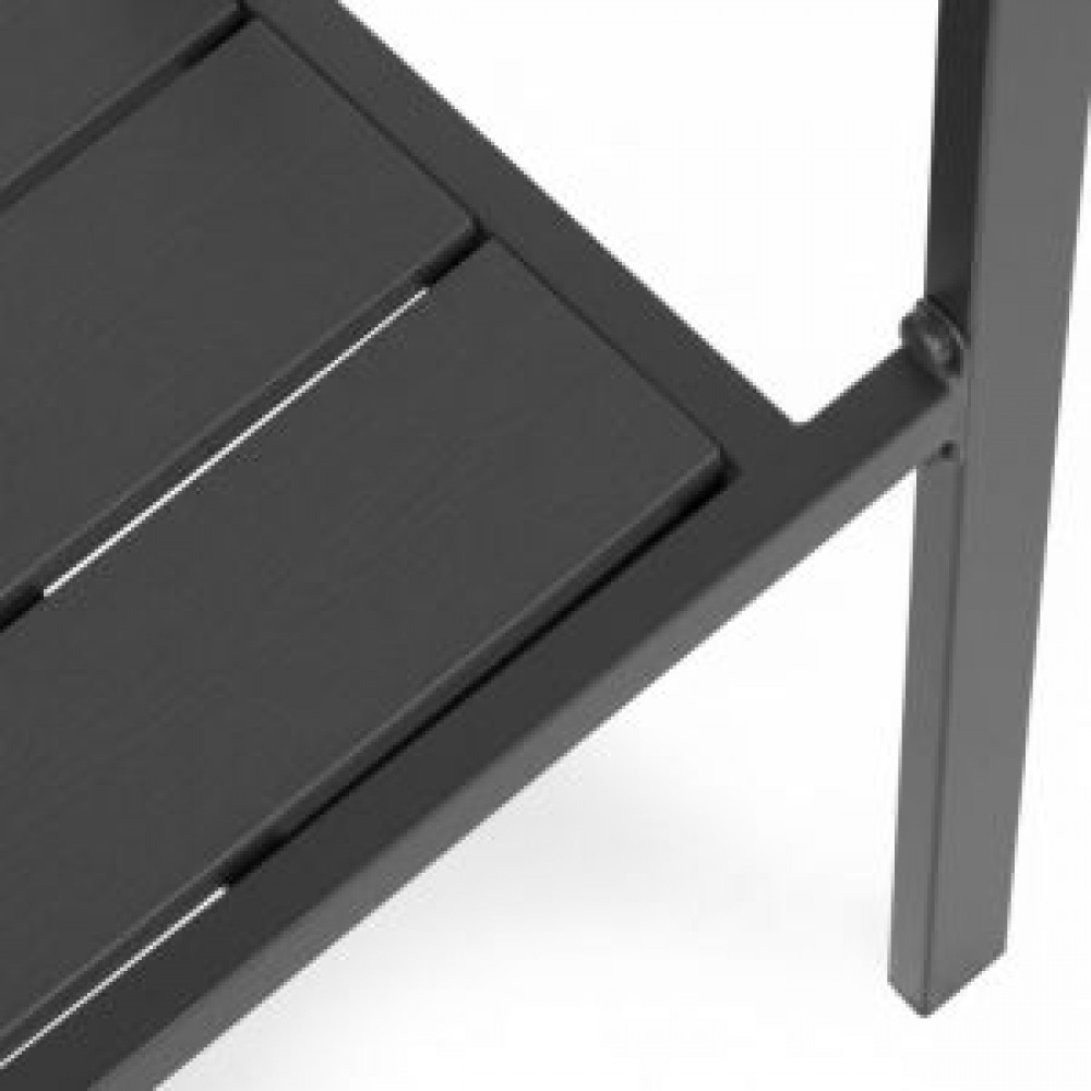 MultiGarden Σετ 2 καρέκλες κήπου για βεράντα ή μπαλκόνι, ατσάλι και HDPE, γκρι, MultiGarden YC-051KD-4