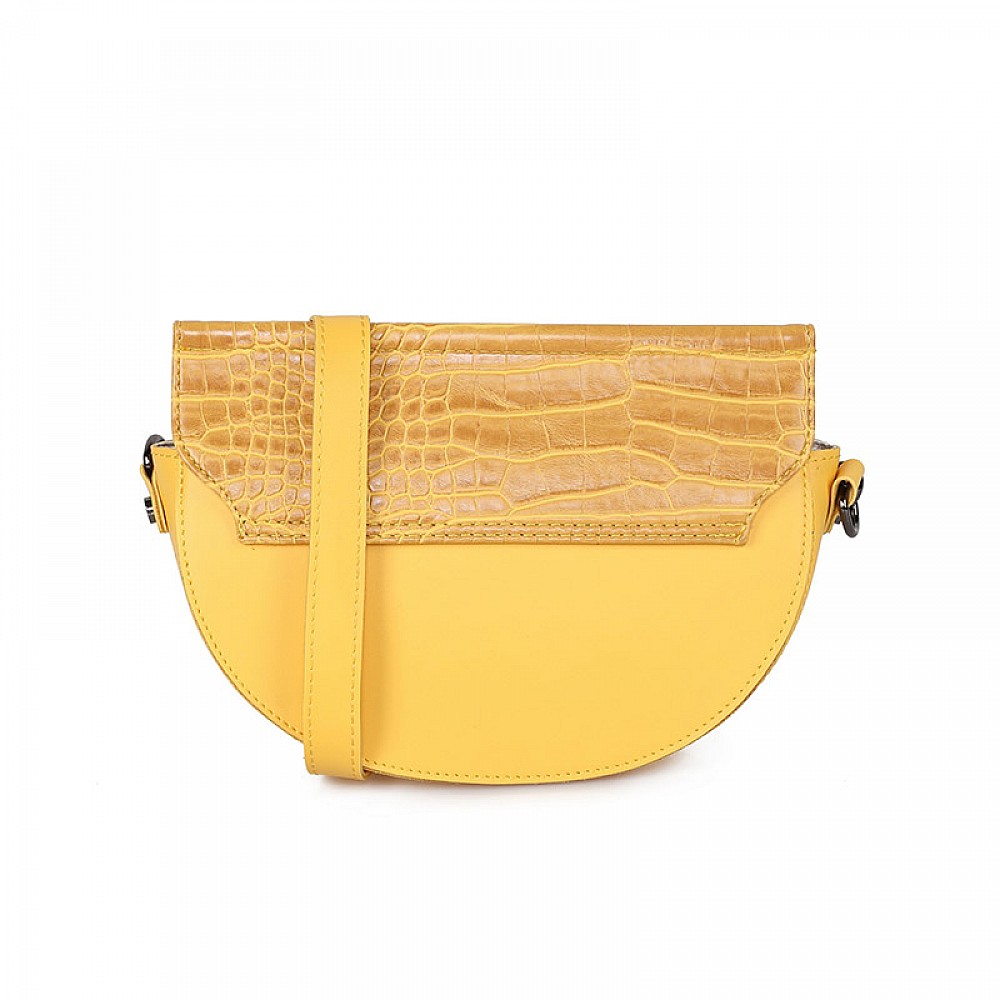 Γυναικεία Τσάντα Ώμου Χρώματος Κίτρινο Laura Ashley Tarlton - Croco 651LAS1765