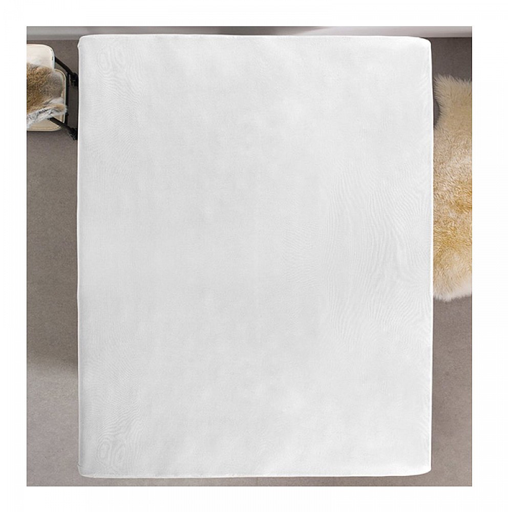 Διπλό Σεντόνι Dubbel Jersey με Λάστιχο 140 x 200 x 30 cm Χρώματος Λευκό Dreamhouse 8717703801590