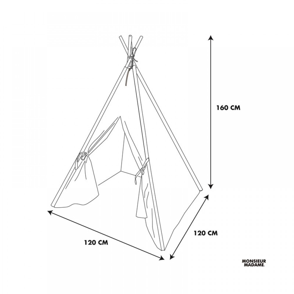 Παιδική Ινδιάνικη Σκηνή 120 x 120 x 160 cm Χρώματος Μπλε Monsieur Madame MM3371 Παιδική Ινδιάνικη Σκηνή 120 x 120 x 160 cm Χρώματος Μπλε Monsieur Madame MM3371