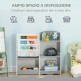 ZONEKIZ Παιδικό Παιχνίδι Ράφι με Ξύλινα Ράφια, 85x26x84cm, Γκρι 311-060V80GY ZONEKIZ Παιδικό Παιχνίδι Ράφι με Ξύλινα Ράφια, 85x26x84cm, Γκρι 311-060V80GY