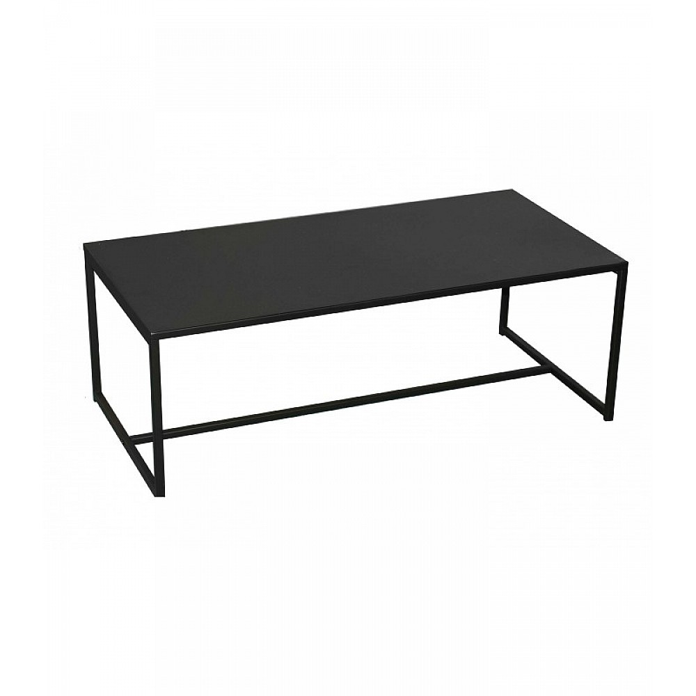 Τραπεζάκι Σαλονιού Μαύρο Μεταλλικό 100x50x36cm Urban Living 151339