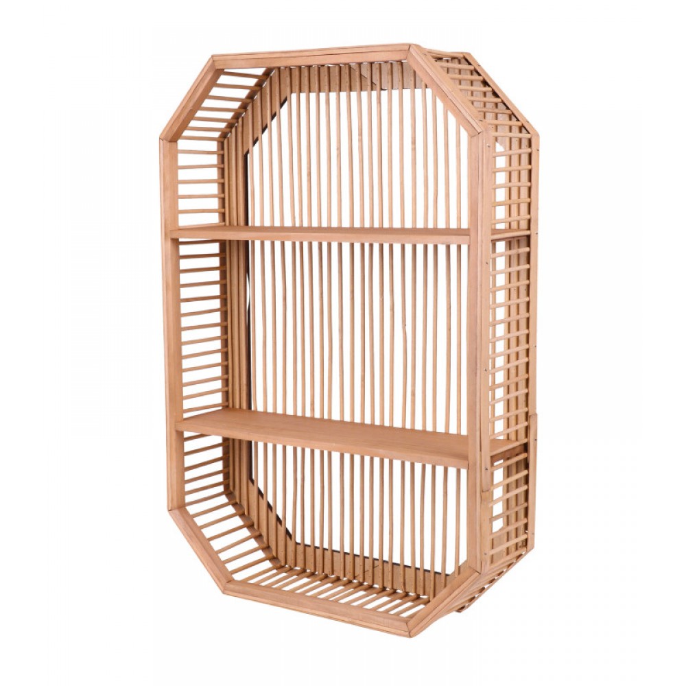 Επιτοίχια Ξύλινη Ραφιέρα με 2 Ράφια 44x12x62 cm Natural Living 225213 Επιτοίχια Ξύλινη Ραφιέρα με 2 Ράφια 44x12x62 cm Natural Living 225213