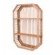 Επιτοίχια Ξύλινη Ραφιέρα με 2 Ράφια 44x12x62 cm Natural Living 225213 Επιτοίχια Ξύλινη Ραφιέρα με 2 Ράφια 44x12x62 cm Natural Living 225213