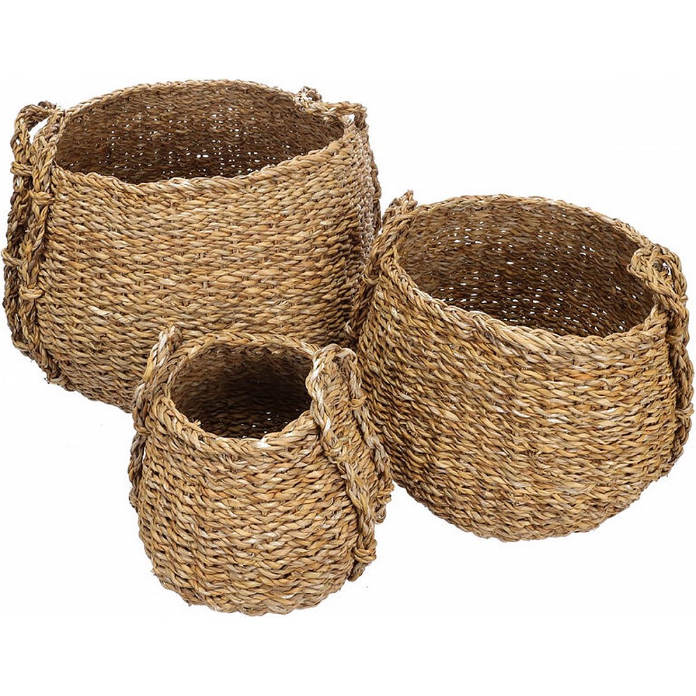 Σετ Ψάθινα Καλάθια 3 τμχ. 43x29cm / 30x23cm / 21x19 cm Natural Living 54625 Σετ Ψάθινα Καλάθια 3 τμχ. 43x29cm / 30x23cm / 21x19 cm Natural Living 54625