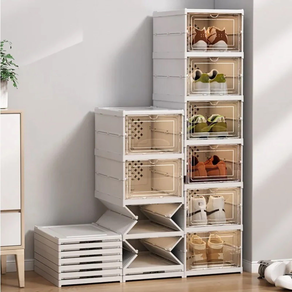 Πτυσσόμενη Ντουλάπα Παπουτσιών 105 x 34,5 x 25,5cm Λευκό BN1117  GEM
