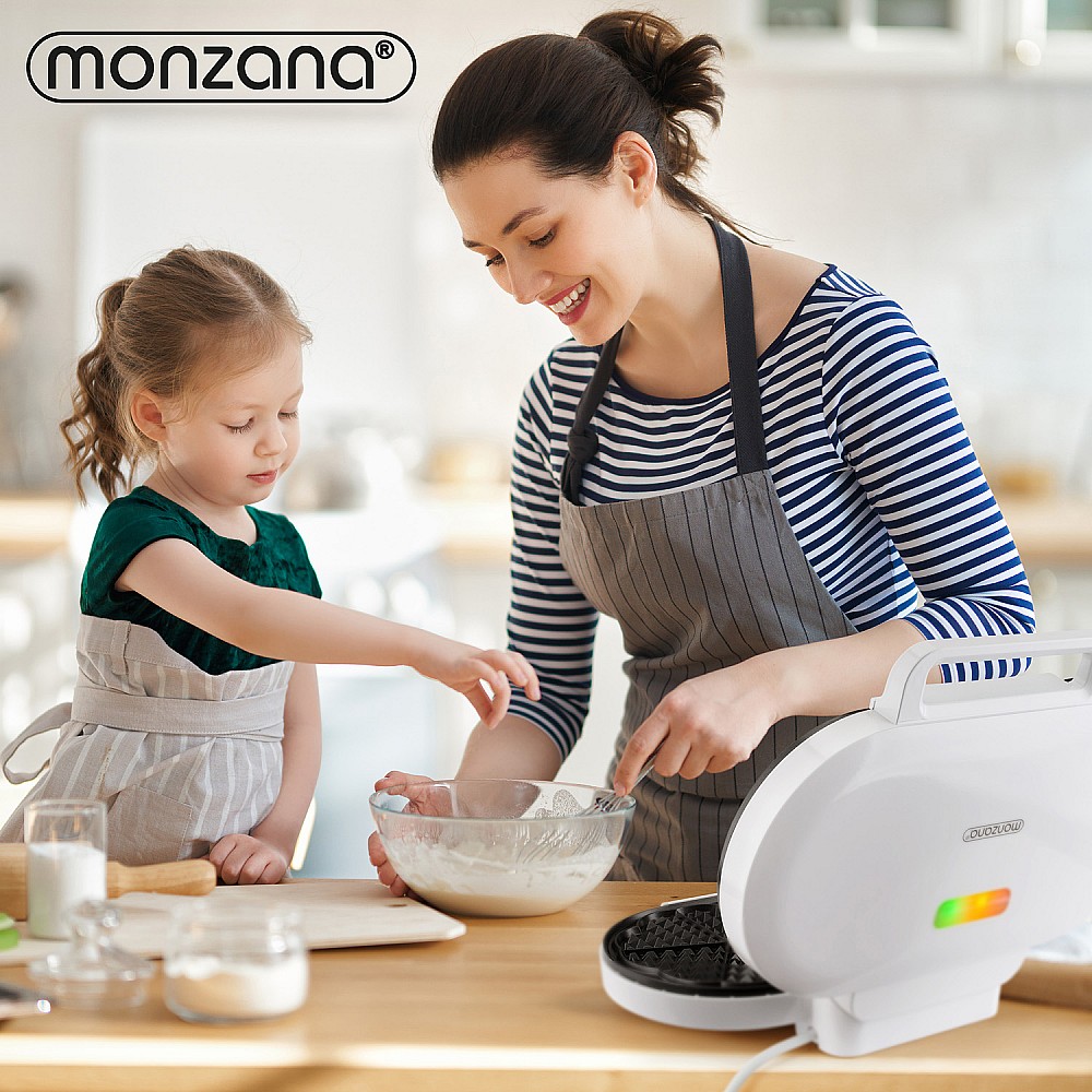 Monzana Βαφλιέρα Λευκή Διπλή Waffle Iron 1200W 107273 Monzana Βαφλιέρα Λευκή Διπλή Waffle Iron 1200W 107273