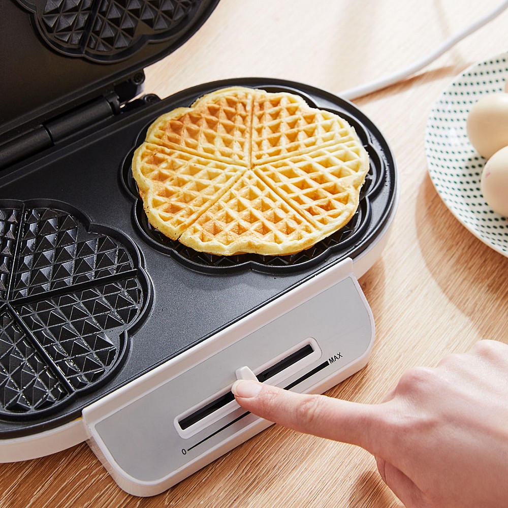 Monzana Βαφλιέρα Λευκή Διπλή Waffle Iron 1200W 107273 Monzana Βαφλιέρα Λευκή Διπλή Waffle Iron 1200W 107273