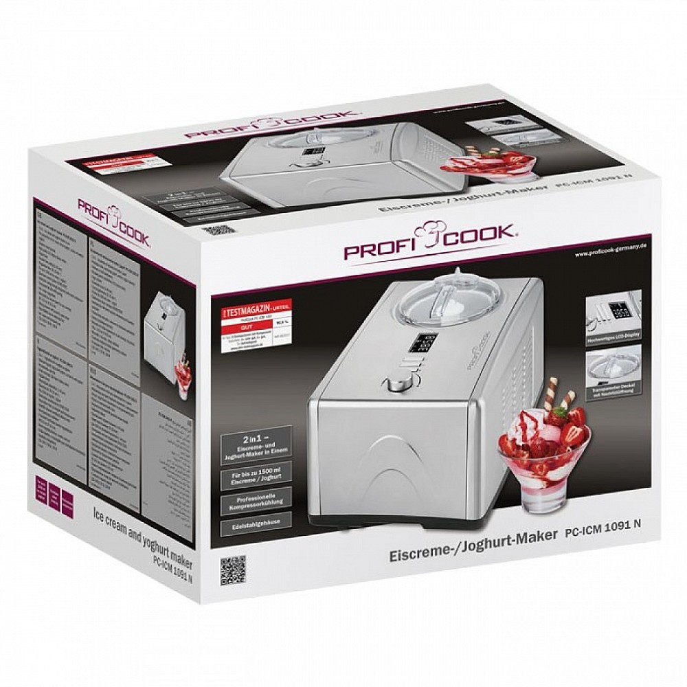 Profi Cook Παγωτομηχανή και κατασκευαστής γιαουρτιού 2 σε 1 PC-ICM1091N Profi Cook Παγωτομηχανή και κατασκευαστής γιαουρτιού 2 σε 1 PC-ICM1091N