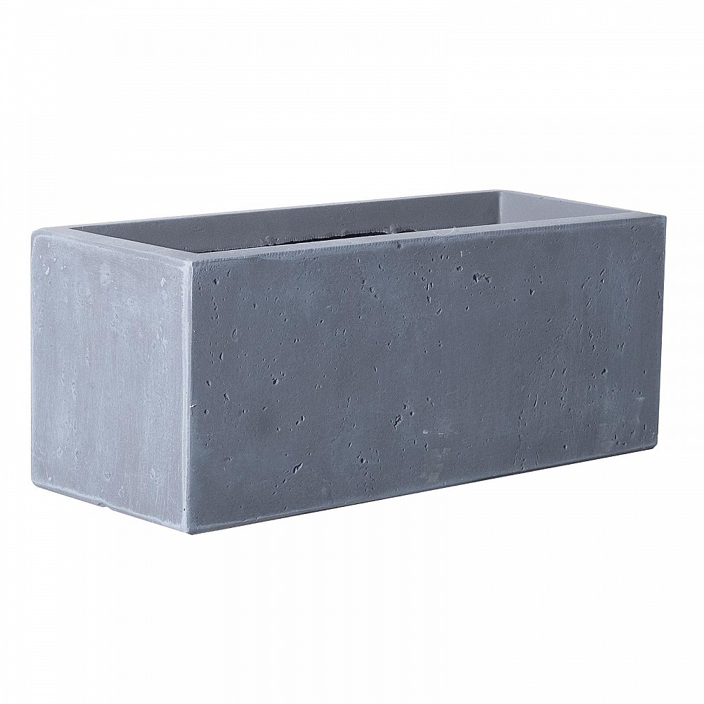 Supergreens Γλάστρα Πήλινη Ορθογώνια "Moody" Γκρι XL 100x47x47 εκ.