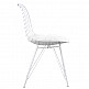 Καρέκλα Μεταλλική FAGUS Με Μαξιλάρι Λευκό 49x58x83.5cm
