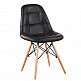 Καρέκλα PEEP Μαύρο PVC/Ξύλο 44x52.5x84cm
