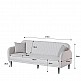 ArteLibre Καναπές Κρεβάτι Τριθέσιος LUKAS Ανοιχτό Γκρι 210x85x84cm - inde.gr