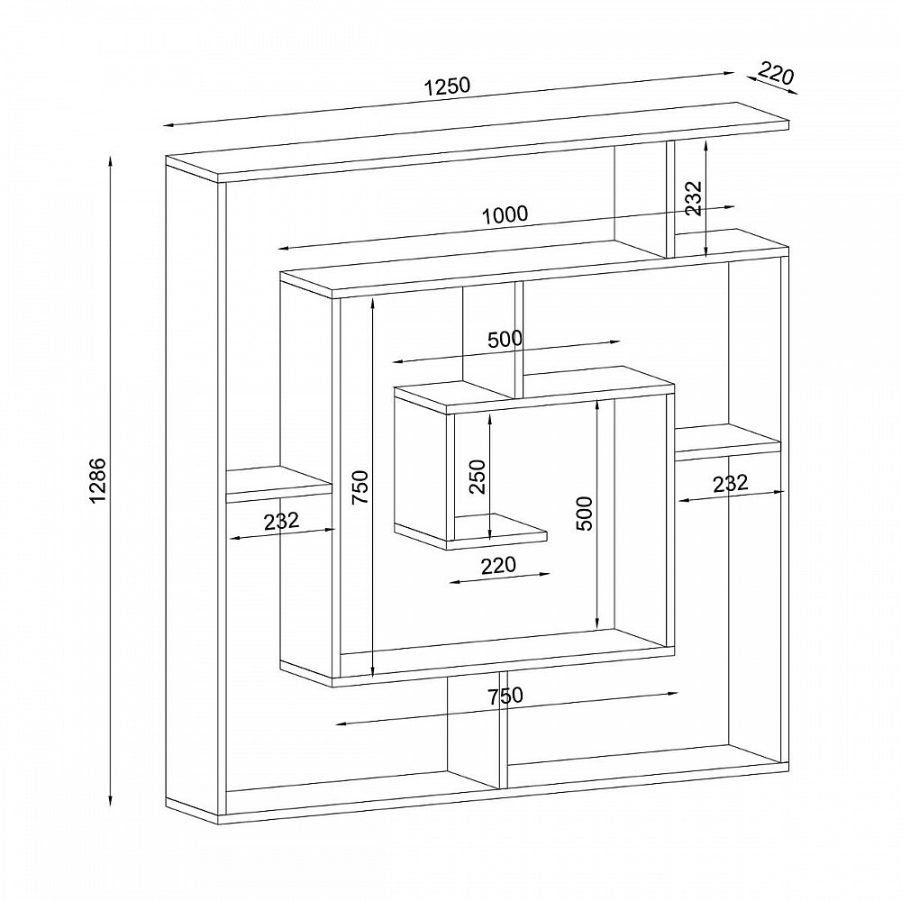 ArteLibre Βιβλιοθήκη ArteLibre Ithaki Φυσικό 125x22x130cm - 14410032 - inde.gr