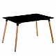 Τραπέζι OWLET Μαύρο MDF/Ξύλο 120x80x74cm
