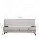 ArteLibre Καναπές Κρεβάτι Τριθέσιος LEO Ανοιχτό Γκρι 195x82x90cm - inde.gr
