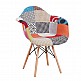 Καρέκλα GOSLING Patchwork Ύφασμα/Ξύλο 62x59x82cm