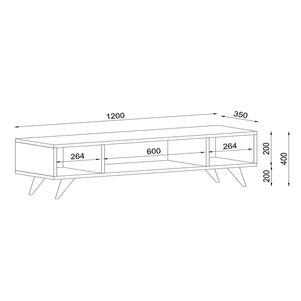 ArteLibre Έπιπλο Τηλεόρασης ArteLibre Samos Λευκό 120x35x40cm - 14410049 - inde.gr