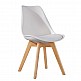 Καρέκλα GROUGH Λευκό PP/PU/Ξύλο 49x56x83cm