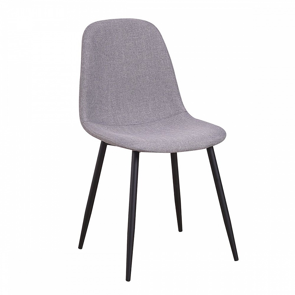 ArteLibre Καρέκλα TOUKAN Γκρι/Μαύρο Ύφασμα/Ξύλο 44x52x85cm - inde.gr