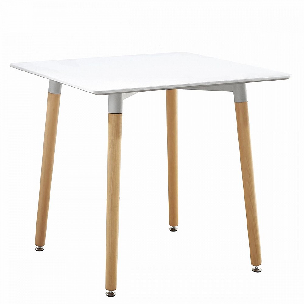 Τραπέζι SWIFT Λευκό MDF/Ξύλο 80x80x74cm