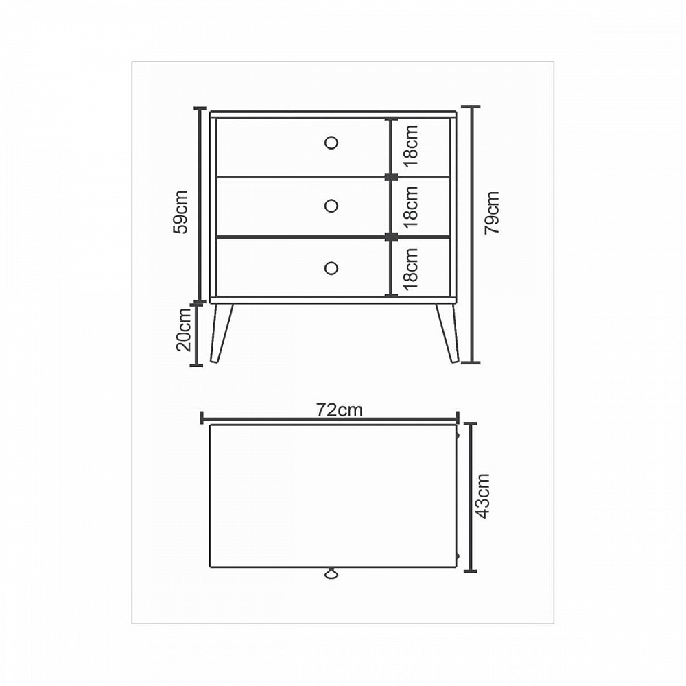 ArteLibre Συρταριέρα ArteLibre AMARI Δρυς Μοριοσανίδα 72x43x79cm - 14870054 - inde.gr