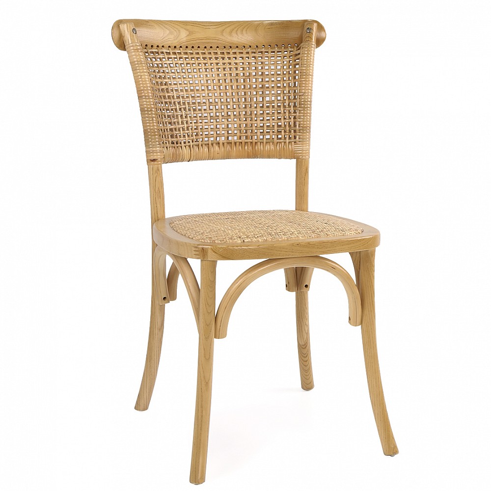 ArteLibre Καρέκλα Επαγγελματική ArteLibre ANANKE Φυσικό Ξύλο/Rattan 44x41x88cm - 15320005 - inde.gr