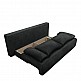 Καναπές Κρεβάτι Τριθέσιος GEORGIA Σκούρο Γκρι 194x93x72cm