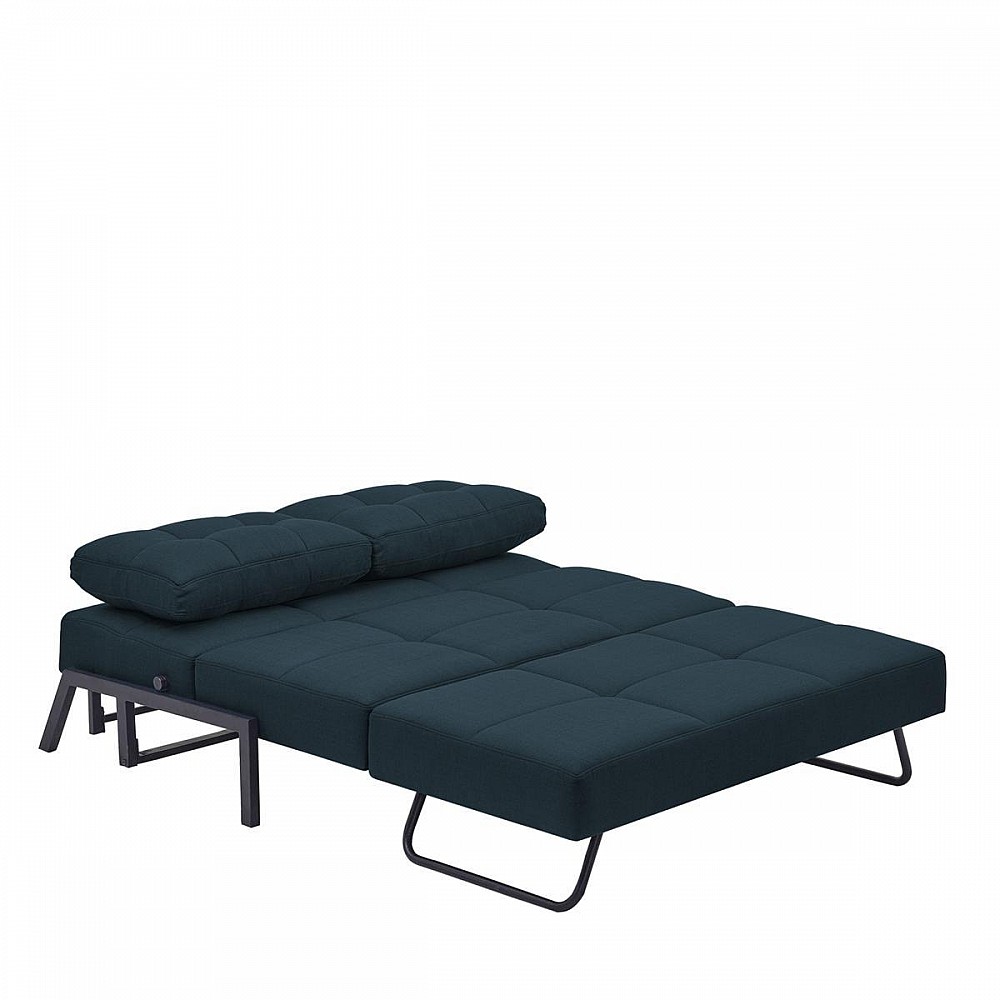 ArteLibre Καναπές Κρεβάτι Διθέσιος GAEL Μπλε/Μαύρο 150x91x90cm - inde.gr