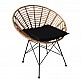 ArteLibre Καρέκλα Κήπου ArteLibre AELIUS Φυσικό/Μαύρο Μέταλλο/Rattan 72x62x78cm - 14510021 - inde.gr