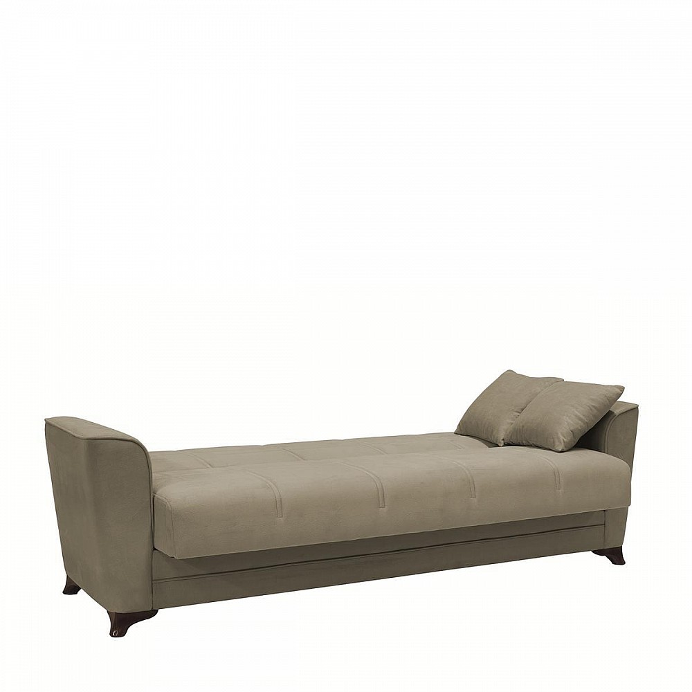 ArteLibre Καναπές Κρεβάτι Τριθέσιος JULIAN 3S Ανοιχτό Καφέ 232x85x90cm - inde.gr