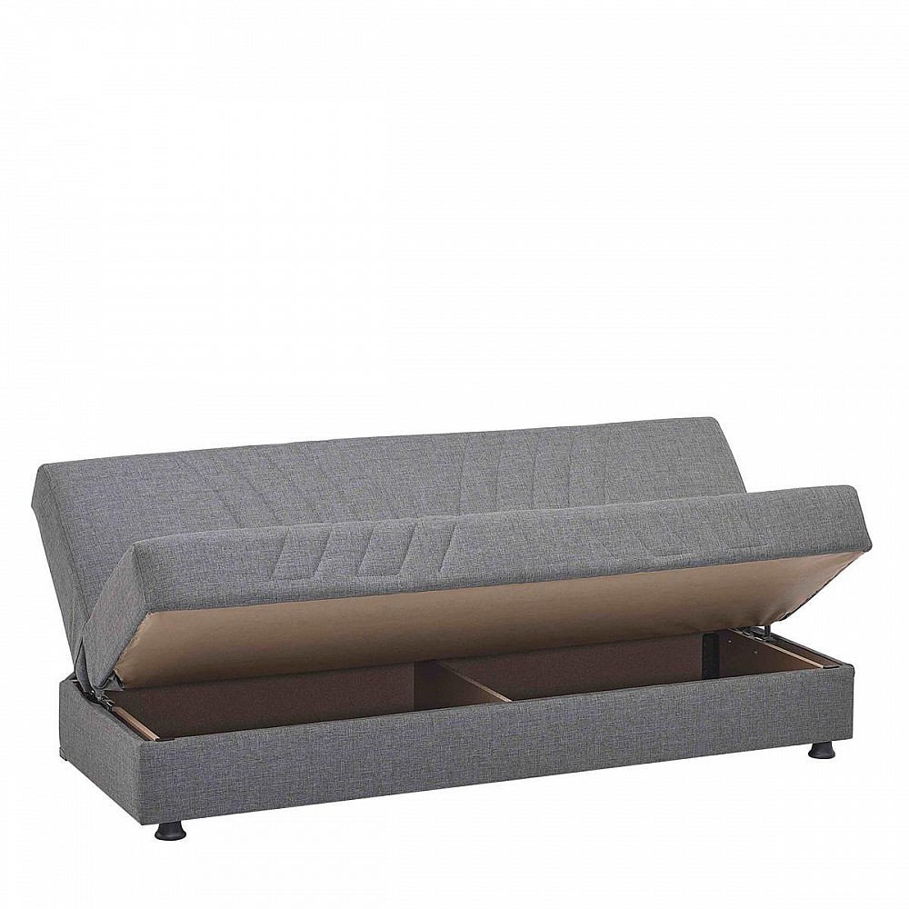 ArteLibre Καναπές Κρεβάτι Τριθέσιος JORGE Γκρι 180x78x80cm - inde.gr