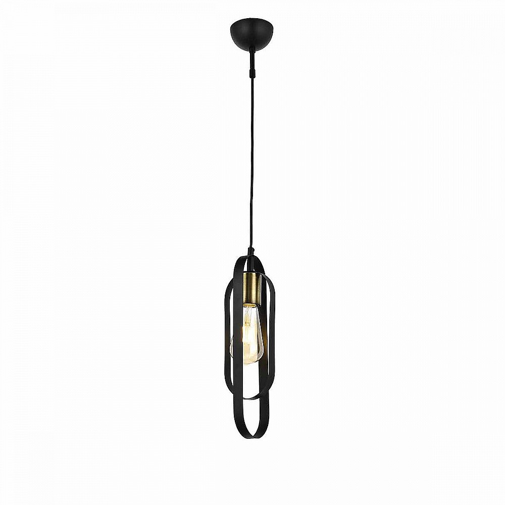 ArteLibre Φωτιστικό Κρεμαστό ArteLibre KOZ Μαύρο Μέταλλο 12x80cm - 14780029 - inde.gr
