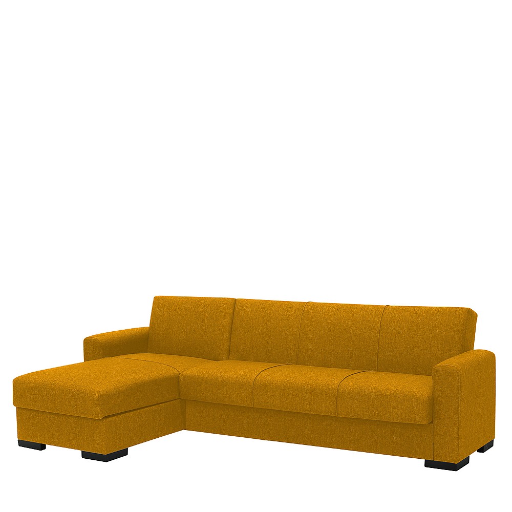 ArteLibre Καναπές Κρεβάτι Γωνιακός JOSE Μουσταρδί 270x165x84cm - inde.gr