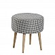 ArteLibre Σκαμπό ArteLibre ADA Houndstooth Fume Ύφασμα 40x43cm - 14870115 - inde.gr