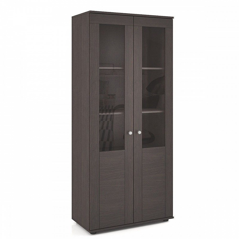 ArteLibre Βιτρίνα ArteLibre ΡΟΔΩΠΗ Μοριοσανίδα Wenge 80x40x180cm - 14200078 - inde.gr