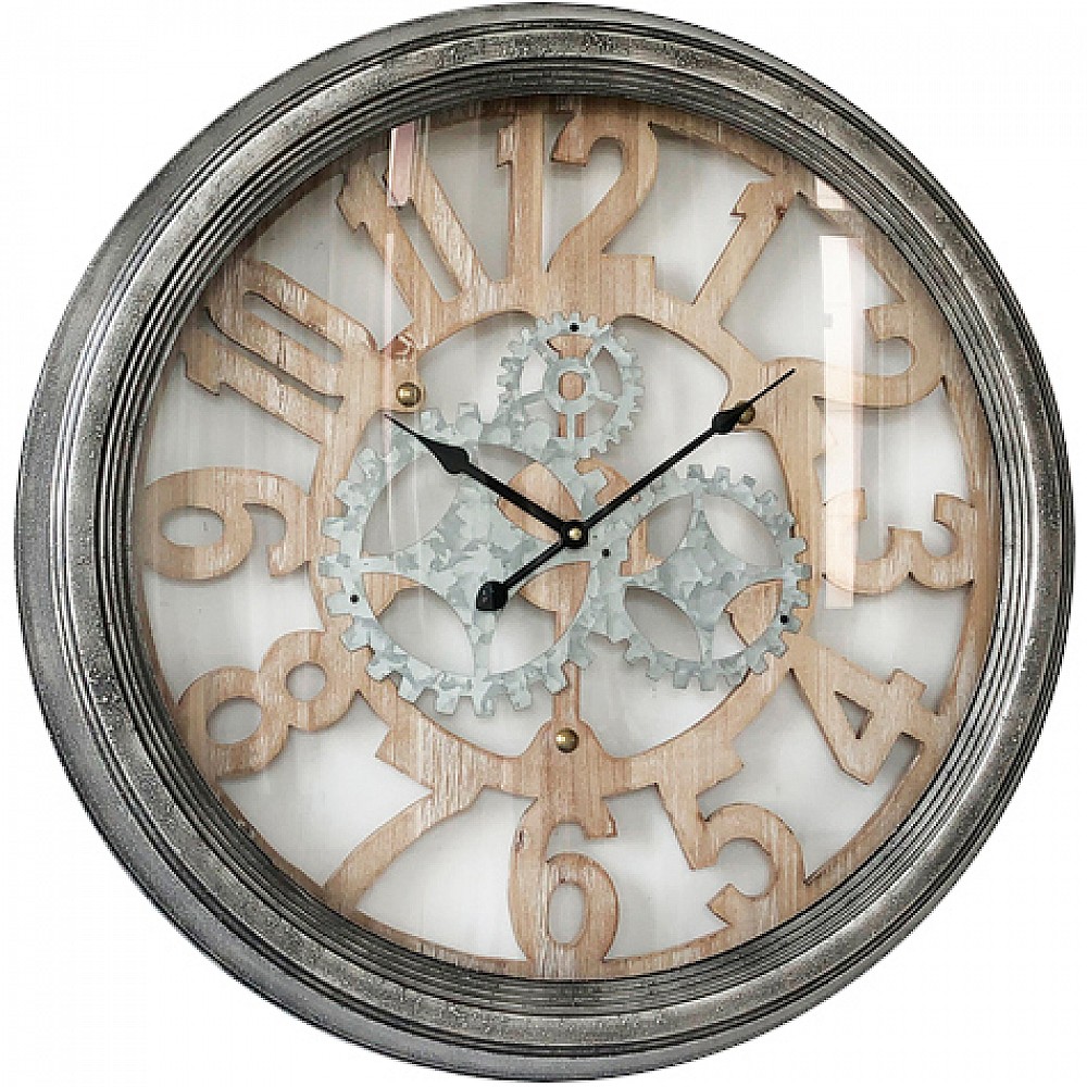 ArteLibre Ρολόι Τοίχου Ξύλο/Μέταλλο Φ62x6cm - inde.gr