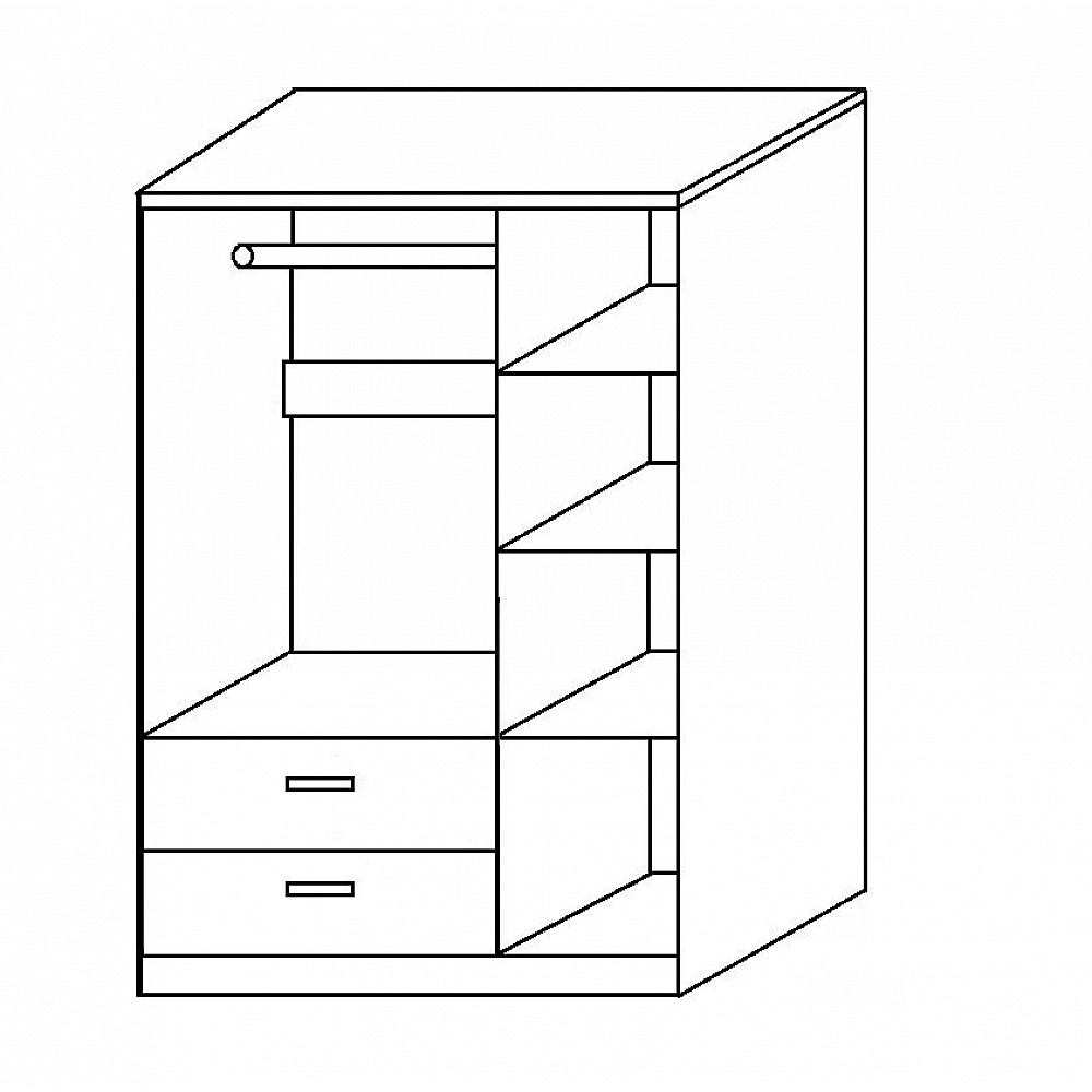 ArteLibre Ντουλάπα ArteLibre TUBEROSA Φυσικό Χρώμα 120x50x180cm - 14370014 - inde.gr