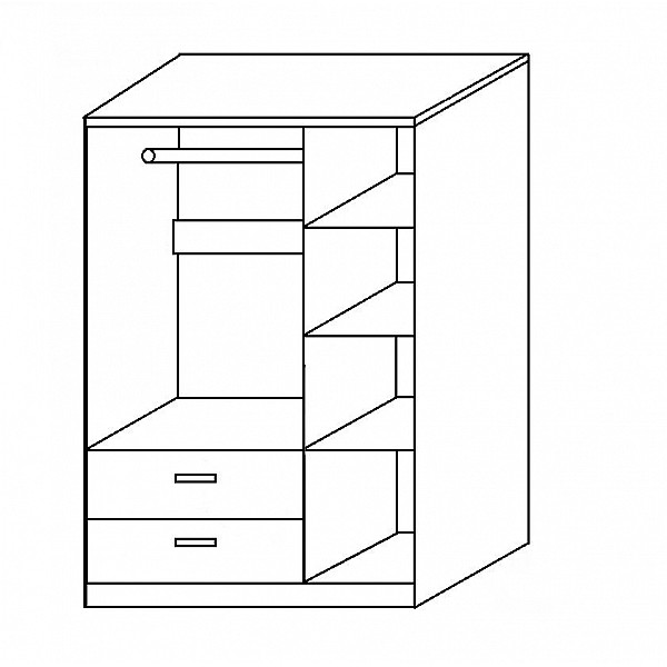 ArteLibre Ντουλάπα ArteLibre TUBEROSA Φυσικό Χρώμα 120x50x180cm - 14370014 - inde.gr