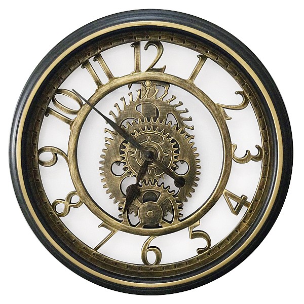 ArteLibre Ρολόι Τοίχου ArteLibre Χρυσό/Μαύρο Πλαστικό Φ50.8cm - 14740019 - inde.gr