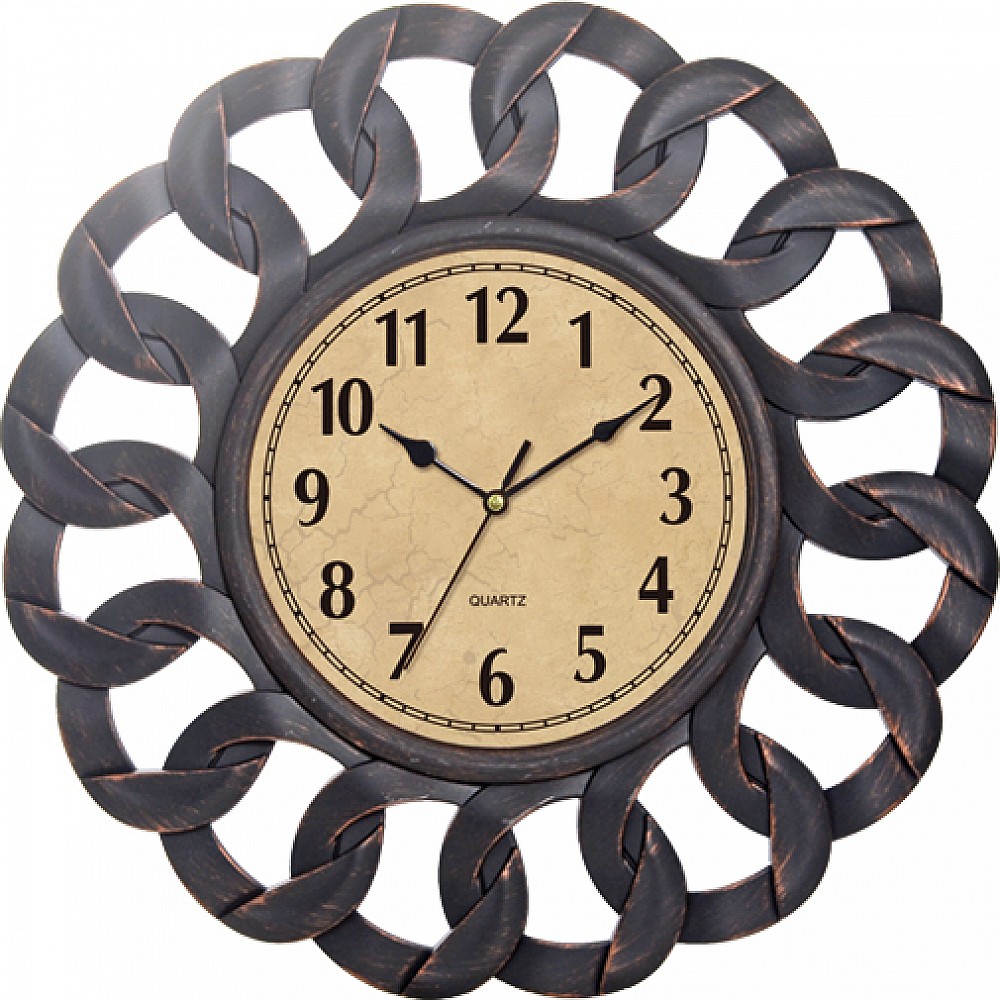 ArteLibre Ρολόι Τοίχου Μαύρο Πλαστικό Φ40.6cm - inde.gr