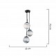 ArteLibre Φωτιστικό Κρεμαστό ArteLibre EQUULEUS Τρίφωτο Μαύρο/Λευκό Μέταλλο/Γυαλί 12x73cm - 14780191 - inde.gr