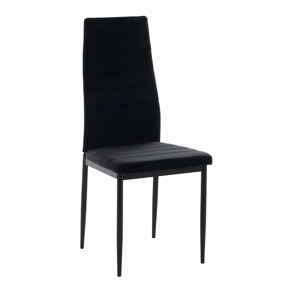 Καρέκλα ROSE Μαύρο Βελούδο 53x39x96cm
