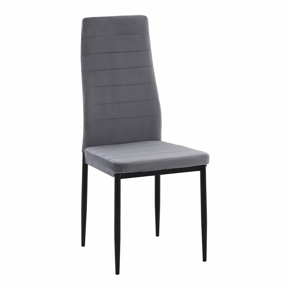 Καρέκλα ROSE Γκρι/Μαύρο Βελούδο 53x39x96cm