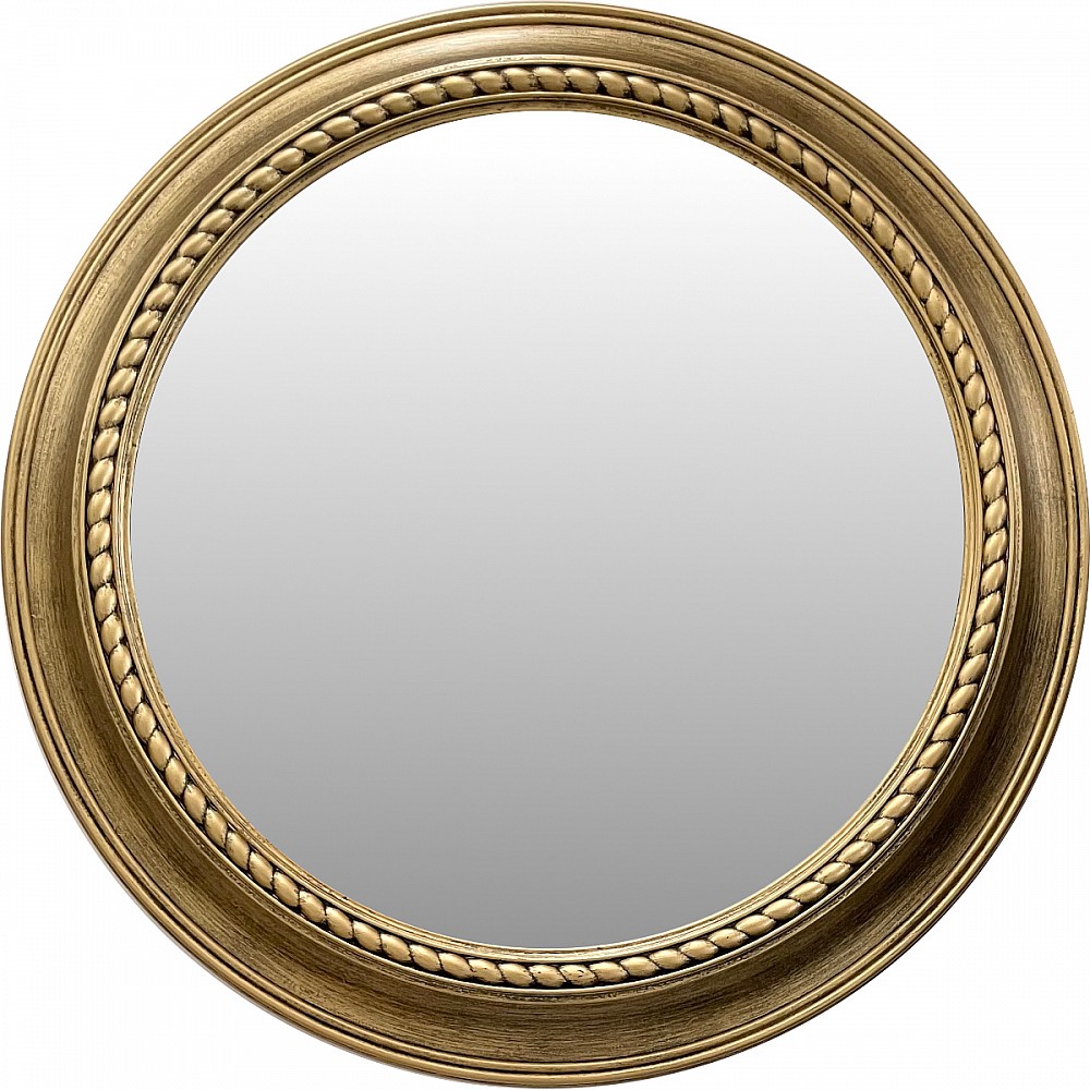ArteLibre Καθρέπτης Τοίχου Χρυσό Πλαστικό Φ76.2x5.8cm - inde.gr