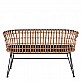 ArteLibre Καναπές Κήπου ArteLibre ARVENIUS Φυσικό/Μαύρο Rattan 124x57x77cm - 14510064 - inde.gr