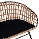 ArteLibre Καναπές Κήπου ArteLibre ARVENIUS Φυσικό/Μαύρο Rattan 124x57x77cm - 14510064 - inde.gr