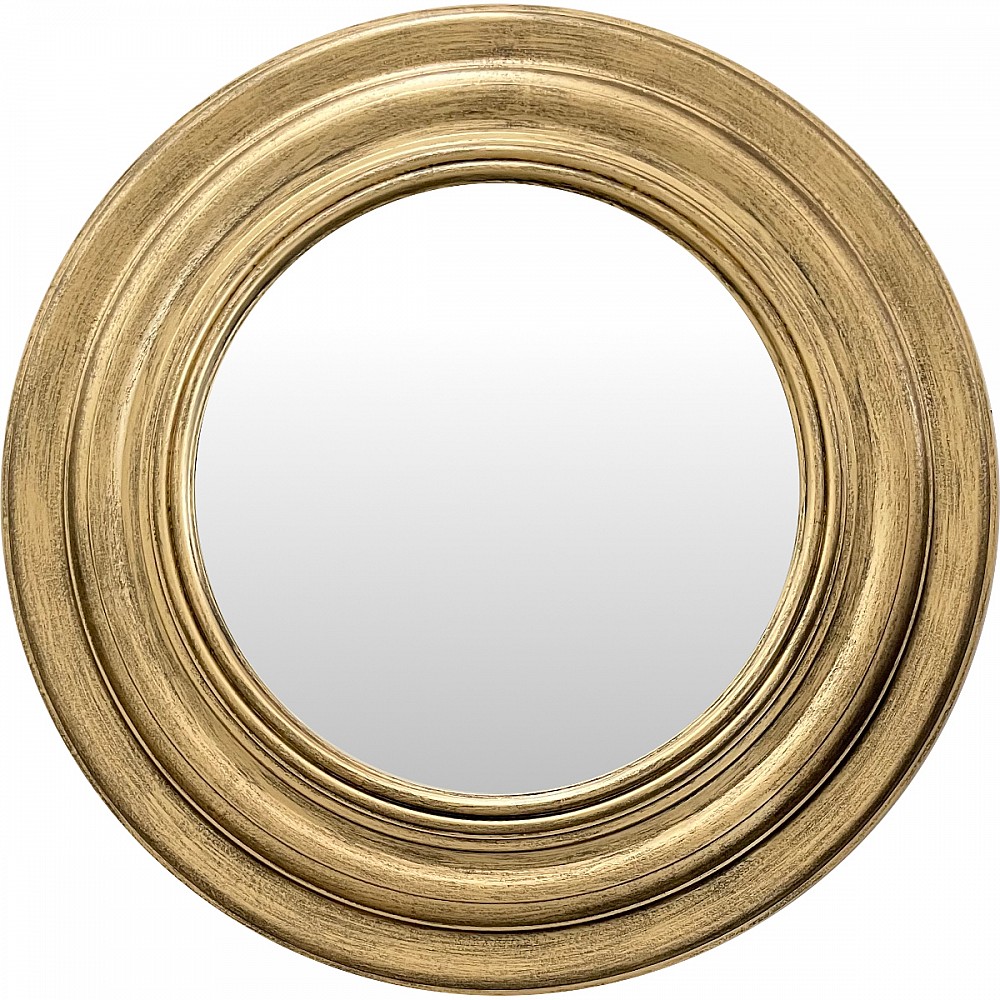 ArteLibre Καθρέπτης Τοίχου Χρυσό Πλαστικό Φ76.2x5.5cm - inde.gr