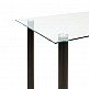 Τραπέζι TEIDE Διάφανο/Μαύρο Γυαλί/Μέταλλο 140x80x75cm